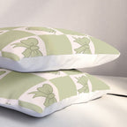 Green Bow Checkered Print Pillow Sham Gallery Image 3