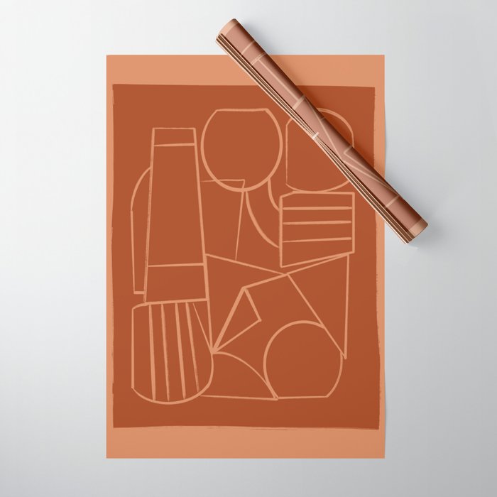 Abstract Line Shapes Wrapping Paper Gallery Image 1