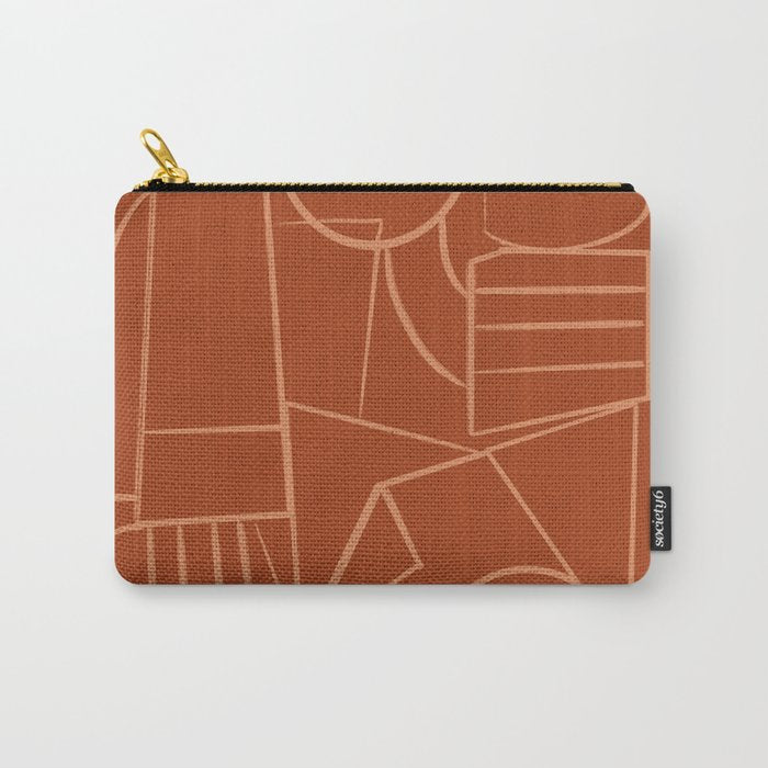 Abstract Line Shapes Carry All Pouch Gallery Image 1