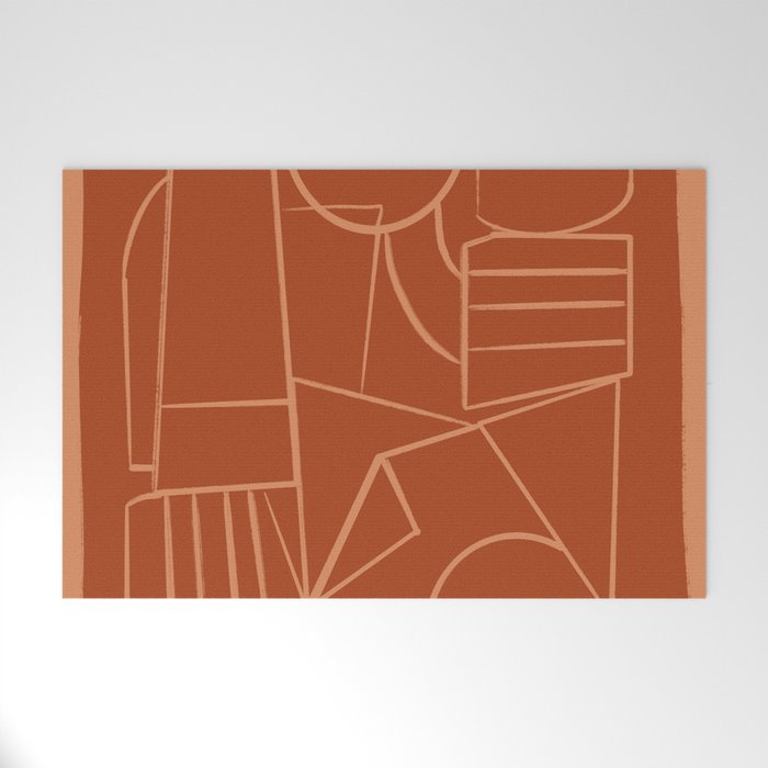 Abstract Line Shapes Welcome Mat Gallery Image 1