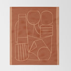 Abstract Line Shapes Throw Blanket Gallery Image 2