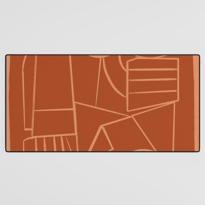Abstract Line Shapes Desk Mat Gallery Image 3