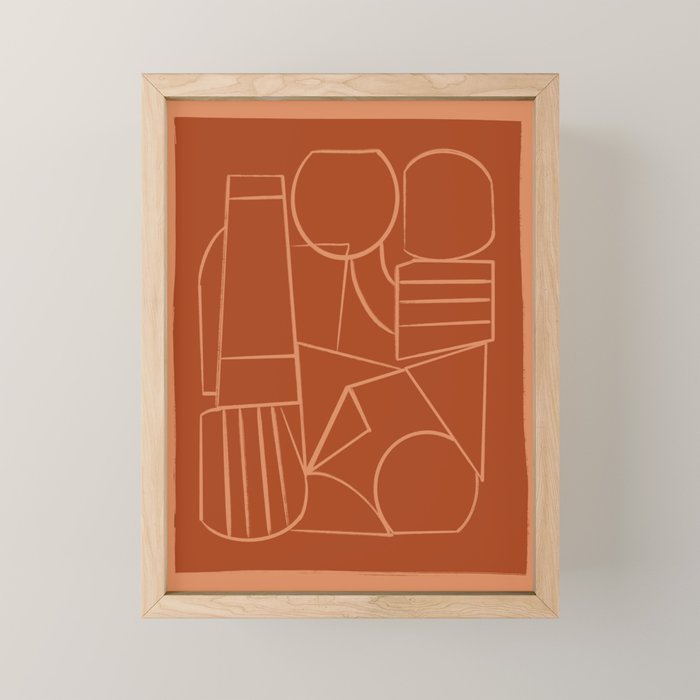 Abstract Line Shapes Mini Art Print Gallery Image 1