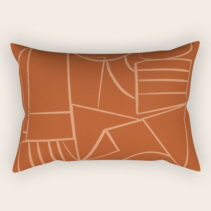 Abstract Line Shapes Rectangular Pillow Gallery Image 1