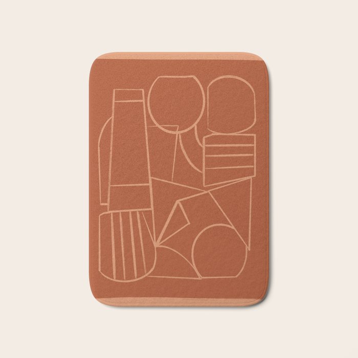 Abstract Line Shapes Bath Mat Gallery Image 1