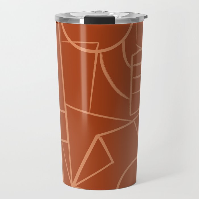 Abstract Line Shapes Travel Mug Gallery Image 1
