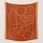 Abstract Line Shapes Wall Tapestry Gallery Image 4