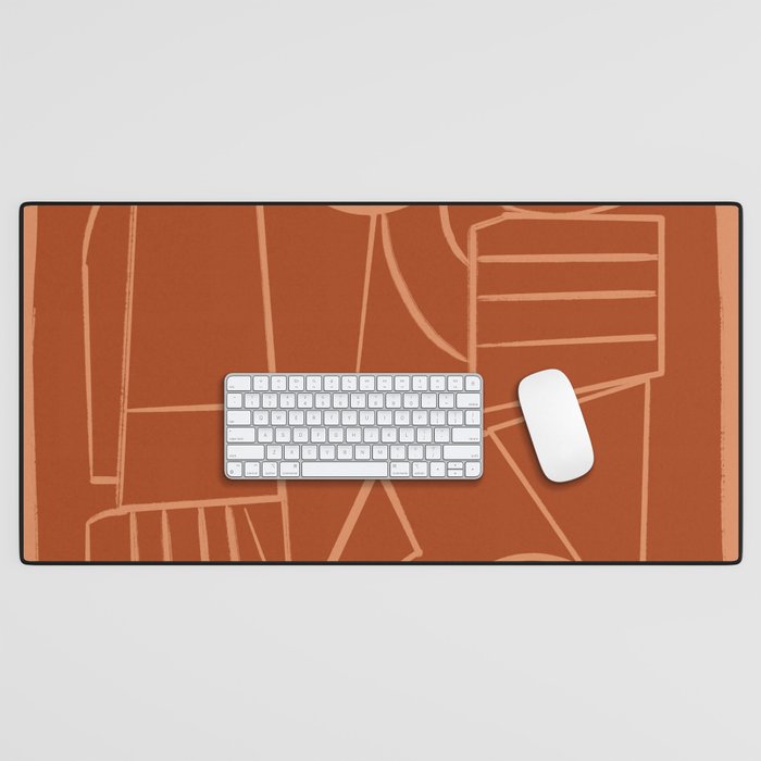 Abstract Line Shapes Desk Mat Gallery Image 1
