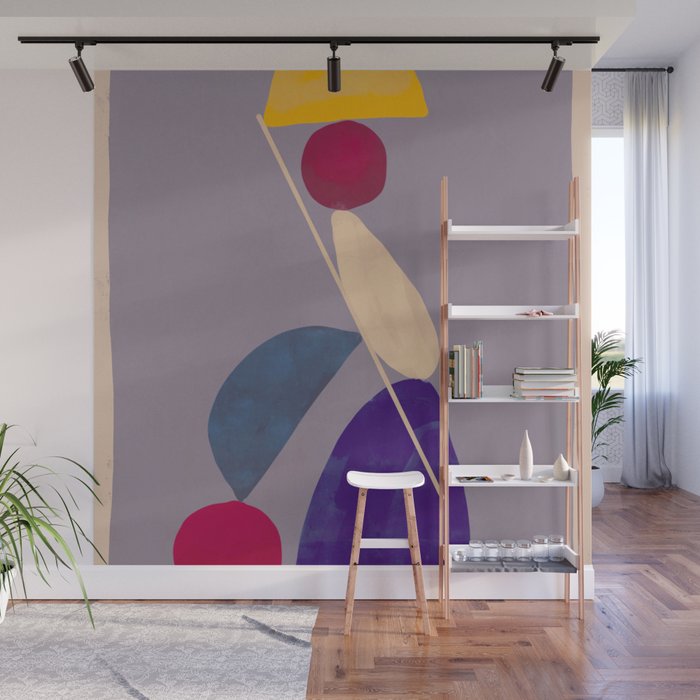 Modern Abstract Minimal Shapes 84 Wall Mural Gallery Image 1