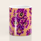 Pansies Floral - Peach and Purple Coffee Mug Gallery Image 4