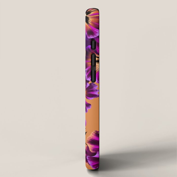 Pansies Floral - Peach and Purple iPhone Case Gallery Image 2