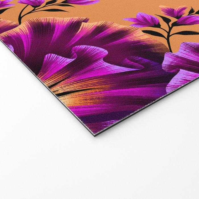Pansies Floral - Peach and Purple Welcome Mat Gallery Image 2