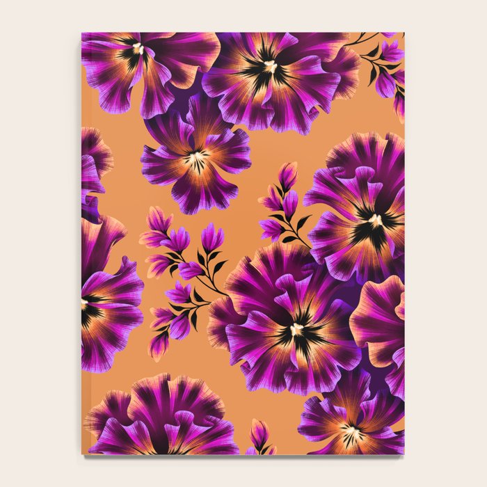 Pansies Floral - Peach and Purple Notebook Gallery Image 4