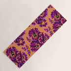 Pansies Floral - Peach and Purple Yoga Mat Gallery Image 1