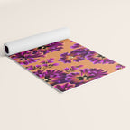 Pansies Floral - Peach and Purple Yoga Mat Gallery Image 2