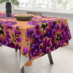 Pansies Floral - Peach and Purple Tablecloth Gallery Image 3
