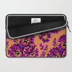 Pansies Floral - Peach and Purple Laptop Sleeve Gallery Image 2