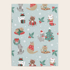 Christmas Festive Cute Holiday Kittens Poster Gallery Image 4