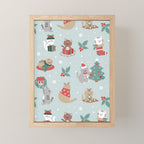 Christmas Festive Cute Holiday Kittens Mini Art Print Gallery Image 1