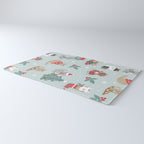 Christmas Festive Cute Holiday Kittens Rug Gallery Image 3