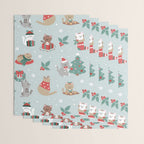 Christmas Festive Cute Holiday Kittens Wrapping Paper Gallery Image 3