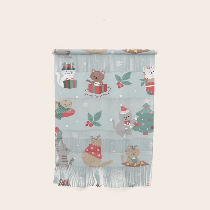 Christmas Festive Cute Holiday Kittens Wall Hanging Gallery Image 1