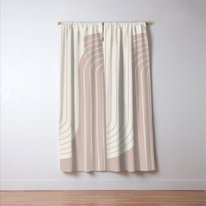 Two Tone Line Curvature LVII Window Curtain Gallery Image 3