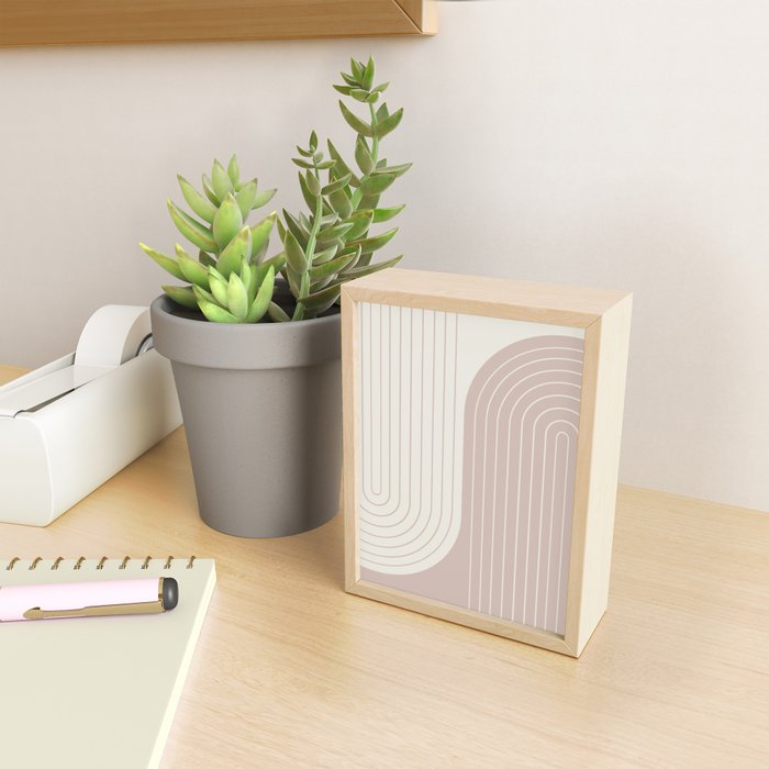Two Tone Line Curvature LVII Mini Art Print Gallery Image 2