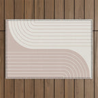 Two Tone Line Curvature LVII Outdoor Rug Gallery Image 1