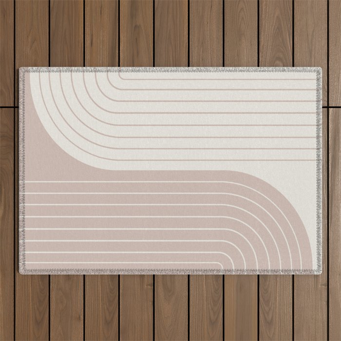 Two Tone Line Curvature LVII Outdoor Rug Gallery Image 1