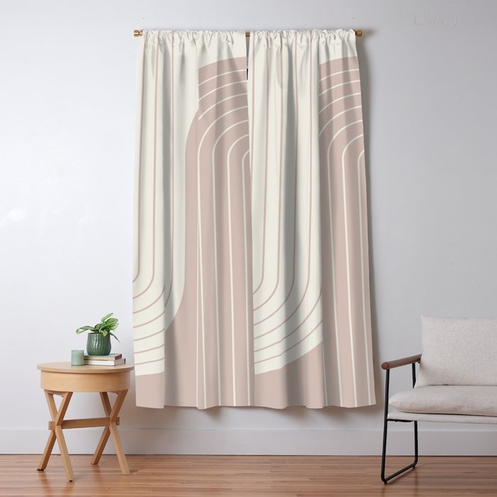 Two Tone Line Curvature LVII Window Curtain Gallery Image 1