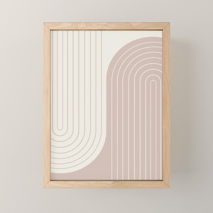 Two Tone Line Curvature LVII Mini Art Print Gallery Image 1