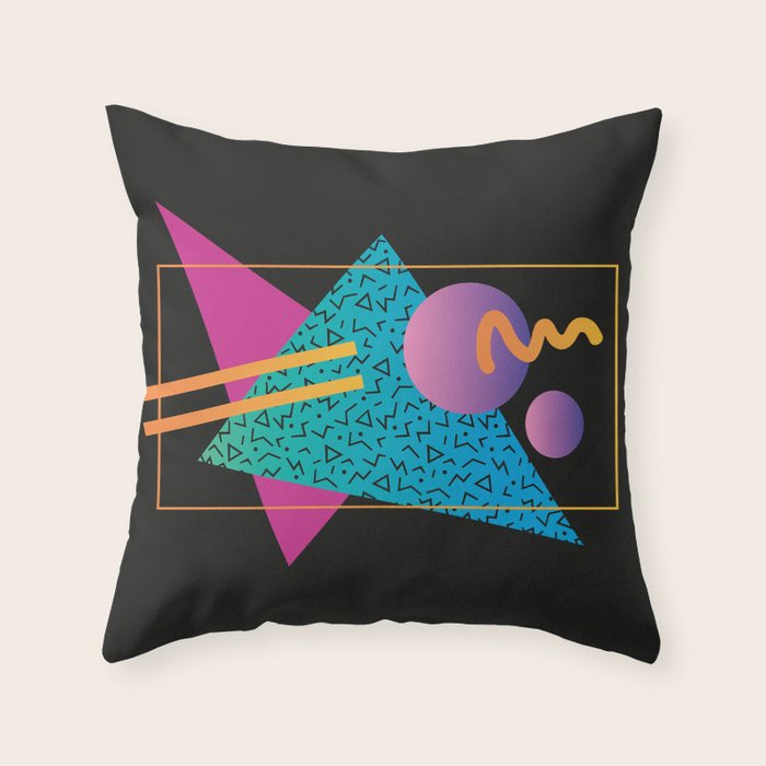 Memphis Pattern 24 - 80s / 90s Retro Throw Pillow Gallery Image 6