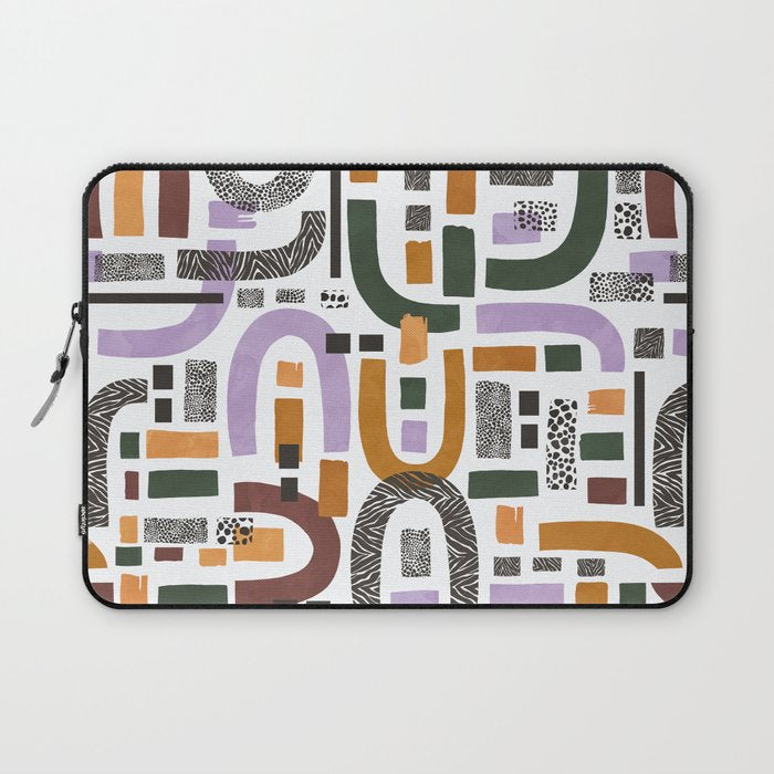 Shapes and animal print C Laptop Sleeve Gallery Image 1