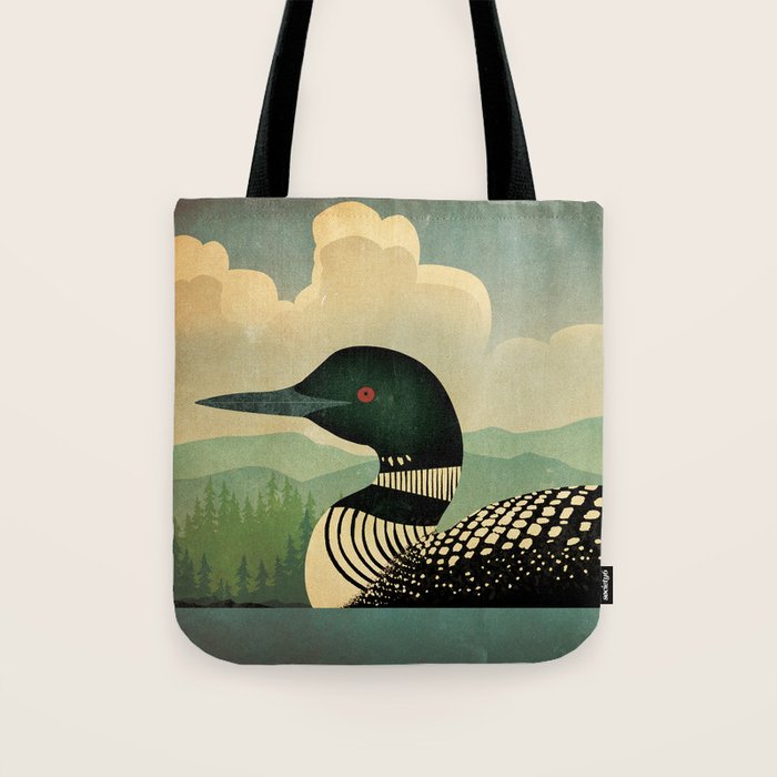 Common Loon Bird Tote Bag Gallery Image 1