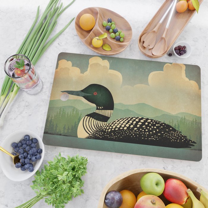 Common Loon Bird Cutting Board Gallery Image 2