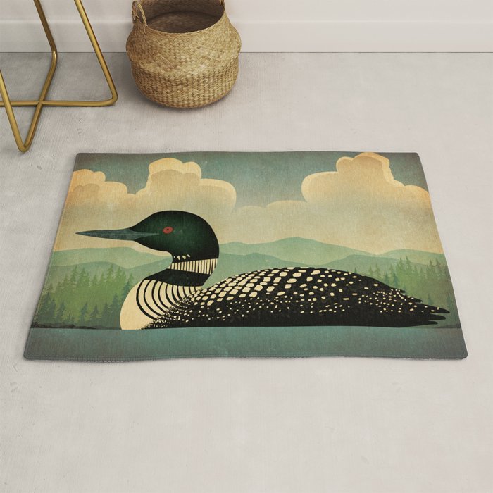 Common Loon Bird Rug Gallery Image 1