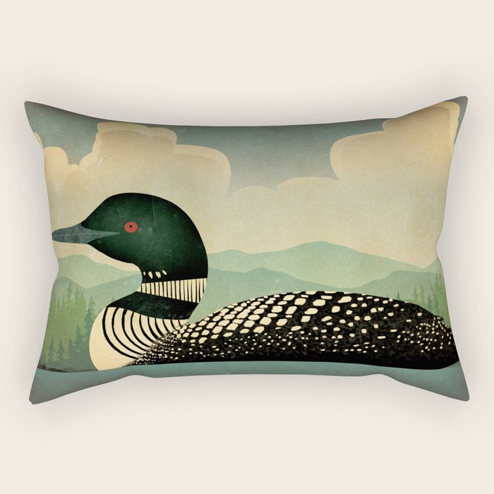 Common Loon Bird Rectangular Pillow Gallery Image 1