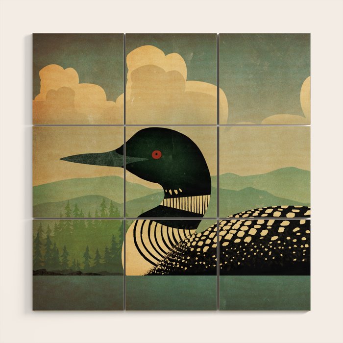 Common Loon Bird Wood Wall Art Gallery Image 1