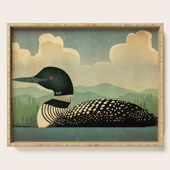 Common Loon Bird Serving Tray Gallery Image 1