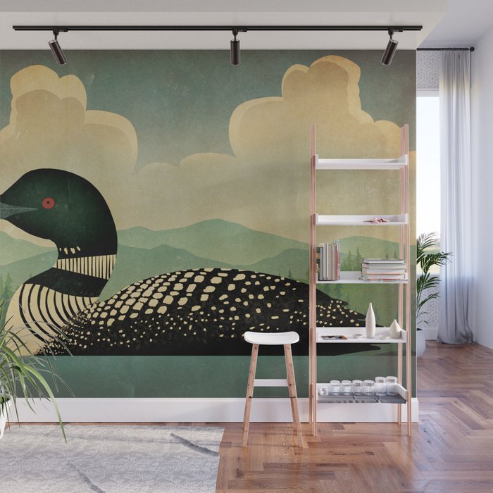 Common Loon Bird Wall Mural Gallery Image 1