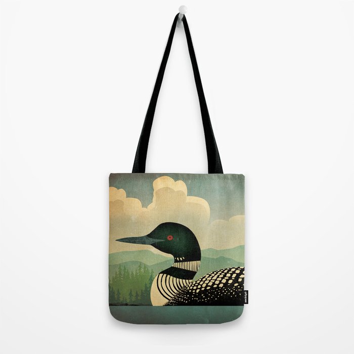 Common Loon Bird Tote Bag Gallery Image 2