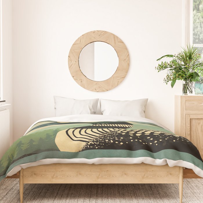 Common Loon Bird Duvet Cover Gallery Image 3