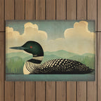 Common Loon Bird Outdoor Rug Gallery Image 1