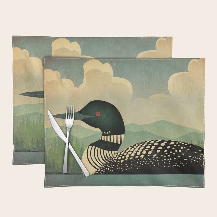Common Loon Bird Placemat Gallery Image 1