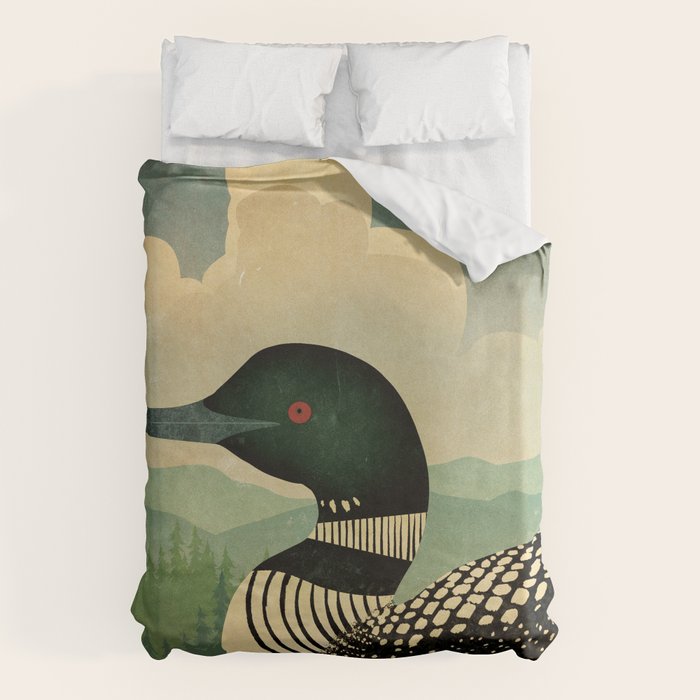 Common Loon Bird Duvet Cover Gallery Image 6