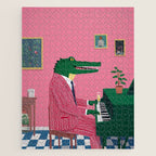 Crocodile Jazz Lounge Vibes Jigsaw Puzzle Gallery Image 1