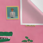 Crocodile Jazz Lounge Vibes Wall Tapestry Gallery Image 3