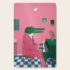 Crocodile Jazz Lounge Vibes Cutting Board Gallery Image 1