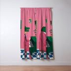 Crocodile Jazz Lounge Vibes Window Curtain Gallery Image 3